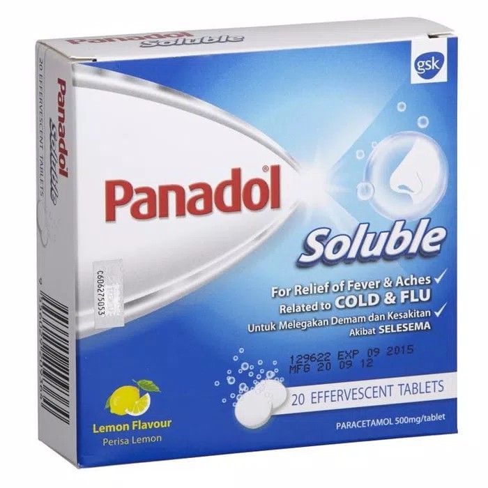 Panadol Soluble Panadol Soluble Tablet Panadol Effervescent Lemon Shopee Indonesia