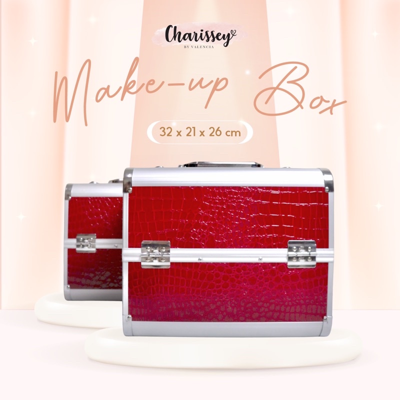 Charissey Make Up Box / koper make up / box make up / kotak make up / tempat kosmetik