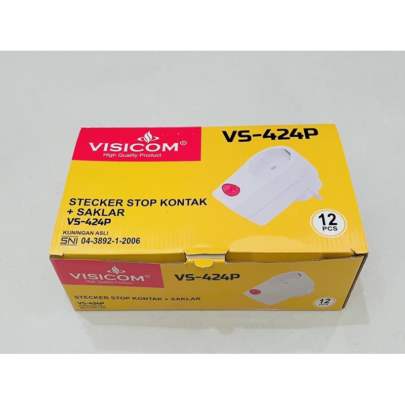 Steker Saklar On Off Lampu - Colokan Stop Kontak Listrik SNI Visicom VS424P