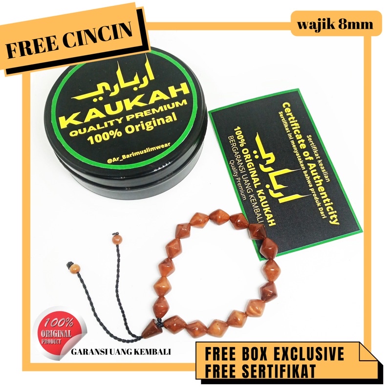 Gelang kokka Wajik Bersertifikat asli Quality Premium