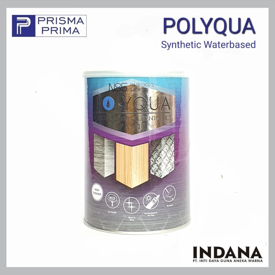 Cat Sintetis Kayu & Besi Indana POLYQUA Water Based Dasar Prada