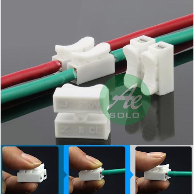 Cable Connector 2 Pin Konektor Kabel Mudah 2P Wire Kabel Konektor 2P KOMPLIT