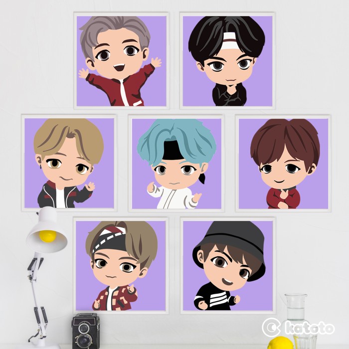 

(TERLARIS) PAINT BY NUMBERS. BTS TINY TAN PAINTING KIT. RM JIN SUGA JK V JIMIN - Pilih Varian
