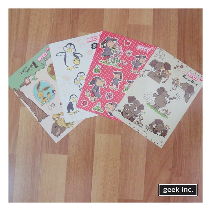 Sticker Pack - NICI - Original | Forest Friends - Gambar Tempel Anak