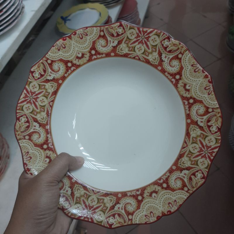 SOUPPLATE MAROKO/ PIRING SUP/PIRING MAROKO/PIRING MAKAN/PIRING LUCU/PIRING HADIAH/PIRING MOTIF