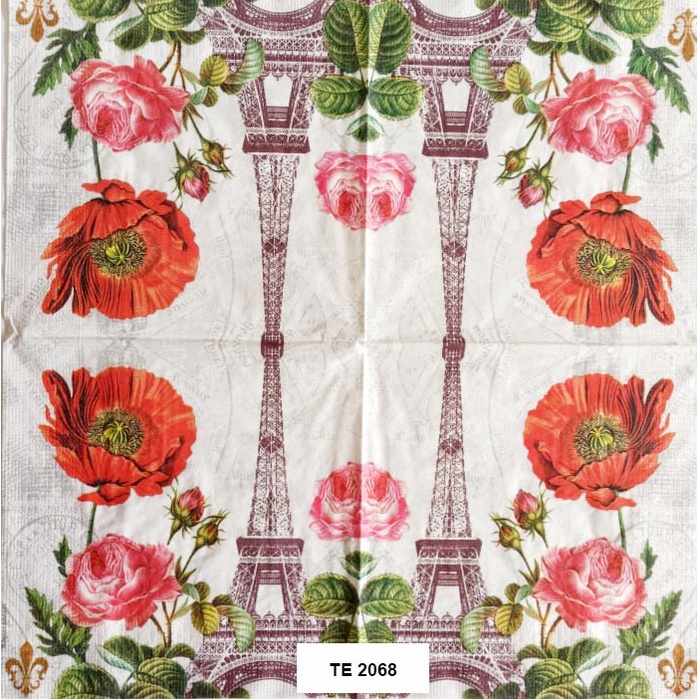 Tisu Napkin Kerajinan Decoupage Eropa 33X33 CM TE 2068 TTS