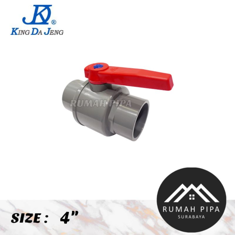 Ball Valve 4” PVC King Da Jeng / KDJ