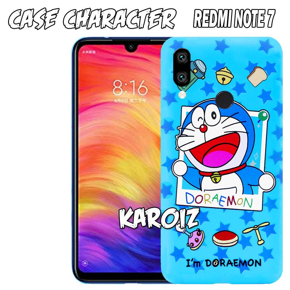 3d Case Xiaomi Redmi Note 7 Softcase Karakter Hello Kitty Doraemon Stitch Mickey Mouse Keropi Cat X Shopee Indonesia
