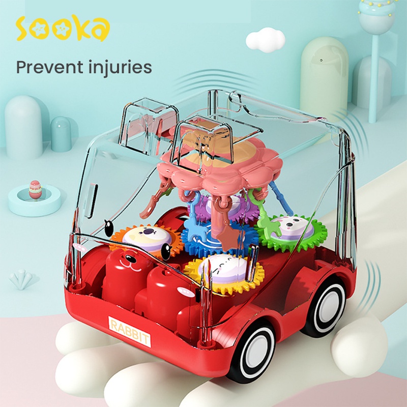 Sooka Mainan Mobil-Mobilan Bayi Unik,Lucu dan Tahan lama(Durable) - Bus Tahan Banting Merry Go Arround/Baby Car toys Crush Resistant SK-GCA1078