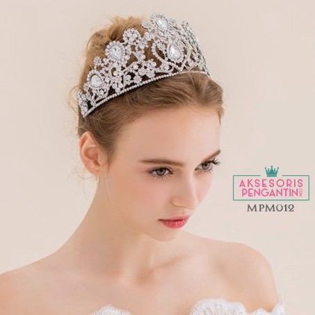 [SIAP KIRIM] CROWN WEDDING AKSESORIS PENGANTIN WANITA MAHKOTA BRIDAL MPM012