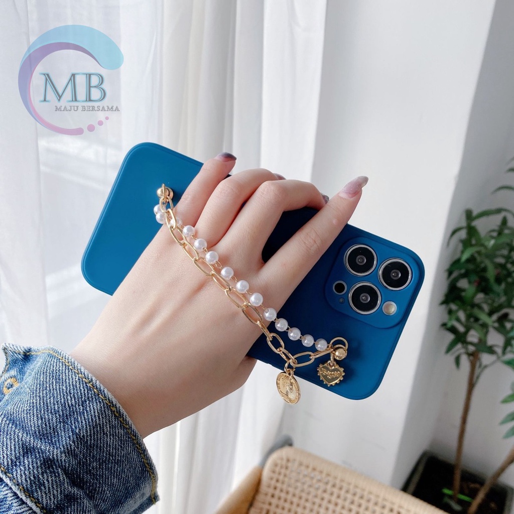 SOFTCASE MACARON RANTAI MUTIARA CHAIN GRIP SAMSUNG A71 A72 A7 2018 NOTE 10 10+ S10 S10+ MB3038