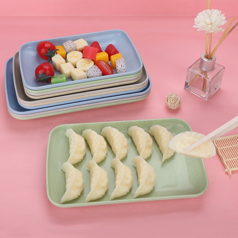 Piring Kecil Simple Longitudinal Piring Eat Snack Bread Cookie Bpa Free Plastic coolcolor