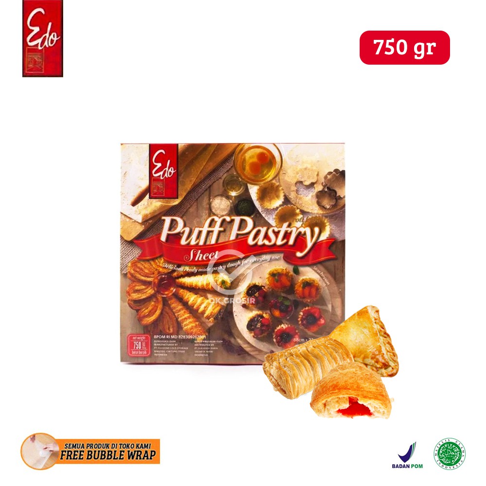 

Edo Puff Pastry Sheet 750 gr (KHUSUS GOSEND & GRABEXPRESS)