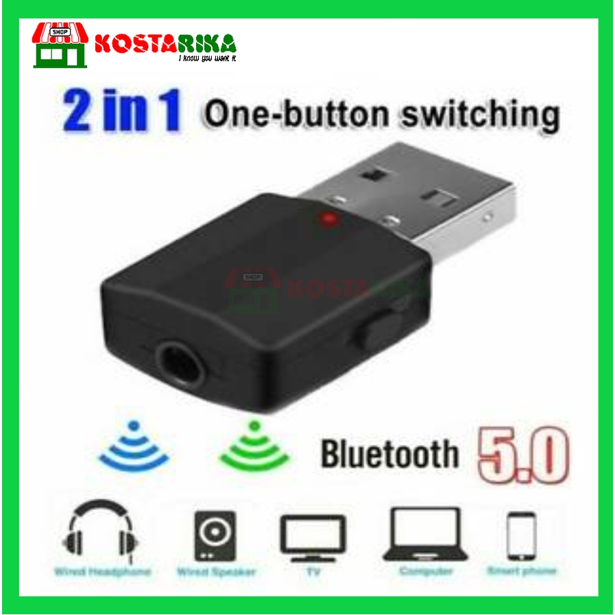 KN320 Bluetooth 5.0 Receiver Dan Transmitter AUDIO Dongle USB 2 in 1