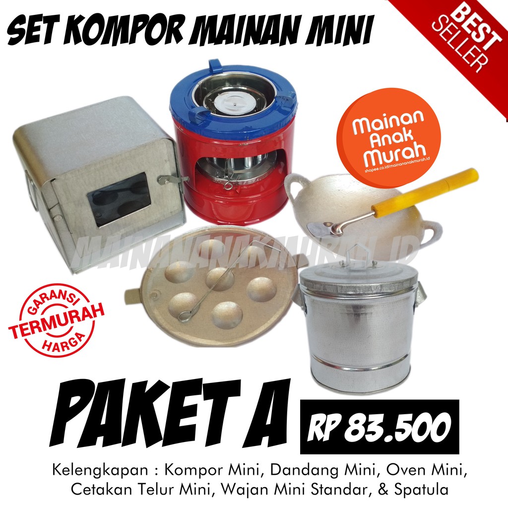 Paket Mainan  Masak Masakan Kompor Mainan  Mini  Jadul Dari 