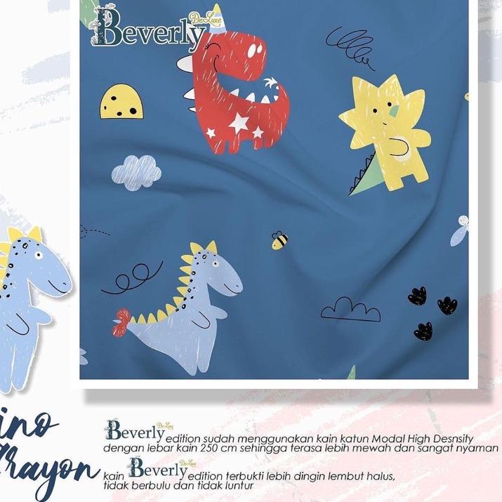♗ Home Made Sprei Seprei Anak Dinosaurus Dino Crayon B Everly Ukuran 180 x 200 x 30 Seprai 160 x 200