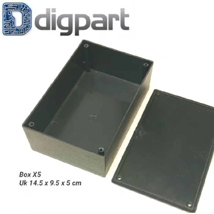 Jual Box Project X5 Hitam Plastik 150x95x50 mm Case Enclosure for ...