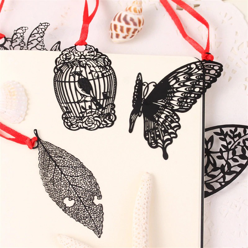 

2018 Novelty Butterfly Feather Metal Paper Clip Bookmark Office School Supplies Stationery Escolar
