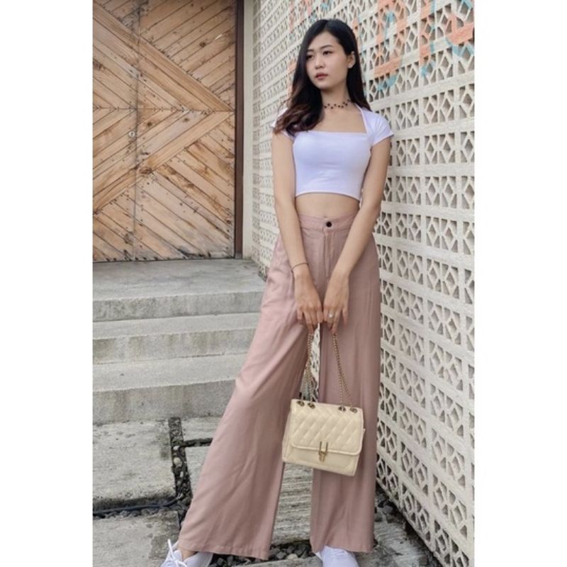 CELANA KULOT HIGH WAIST KANCING RESLETING / CELANA KULOT WANITA TERMURAH