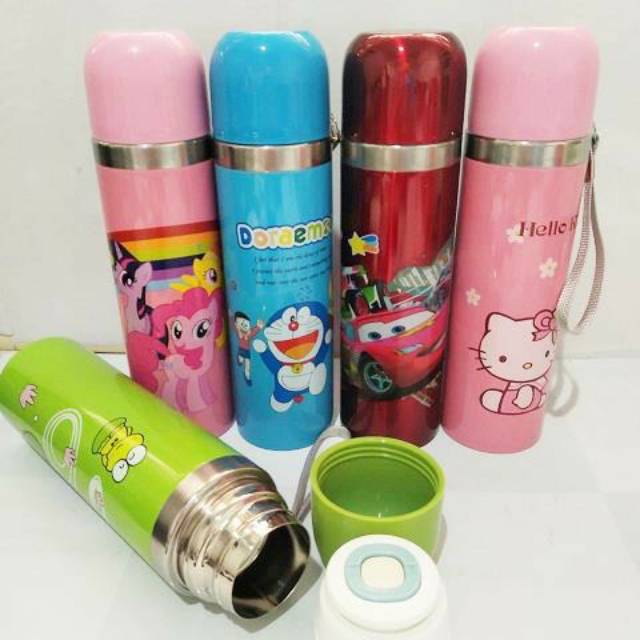 Termos Air Karakter Stainless Panas Dingin Anak