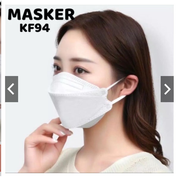 MASKER KF94 WARNA PUTIH ISI 10pc | MASKER KF94 KOREA 4PLY