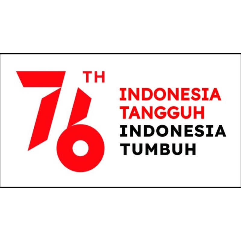 

STIKER VYNIL PUTIH LOGO HUT RI 76 uk. 40x19cm