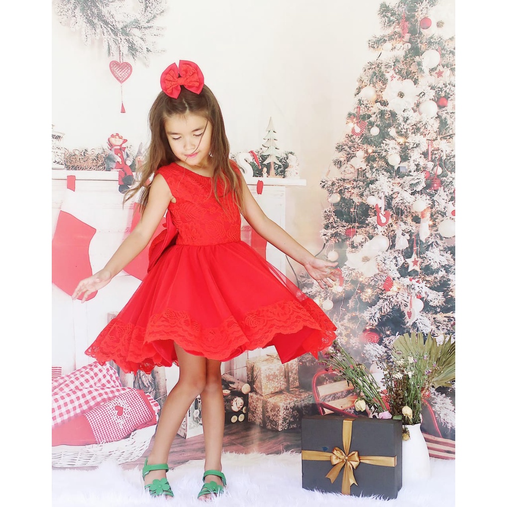 Dress Alexandra Anak Unik/Gaun Pesta/Dress Natal Anak