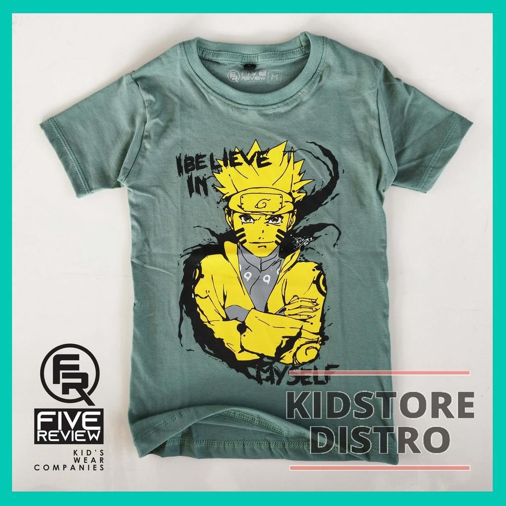 Kaos Anak Baju Karakter Distro Anak Bahan Adem Katun Motif Naruto