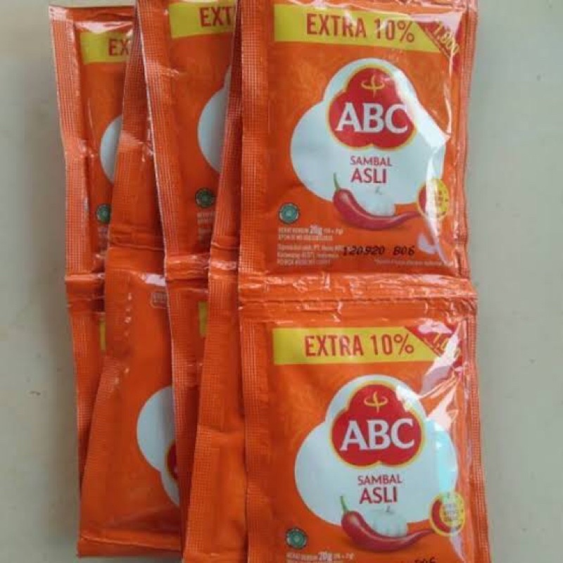 

Saos sambal abc sachet 1 renceng isi 10pcs