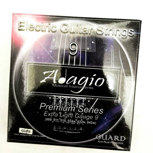 Senar Gitar Listrik Anti Rust Adagio GUE9 09 Ori