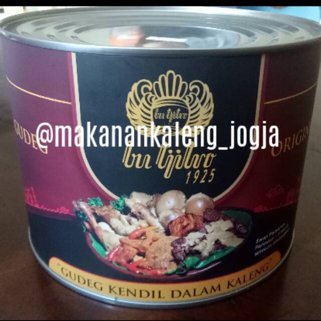

GUDEG KENDIL DALAM KALENG (1850 gram) BU TJITRO 1925 Khas Jogja FREE EXTRA BUBBLE WRAP