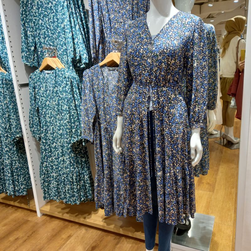 UNIQLO ORI SALE Maxi Dress Panjang Tanpa Lengan Paul & Joe Anna Sui Katun Linen GARANSI TERMURAH