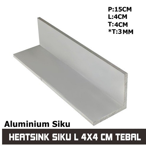 Heatsink Cooling Cooler Pendingin Siku L ALumunium 4cm x 4cm x 15cm Heatsink Aluminium Siku Panjang
