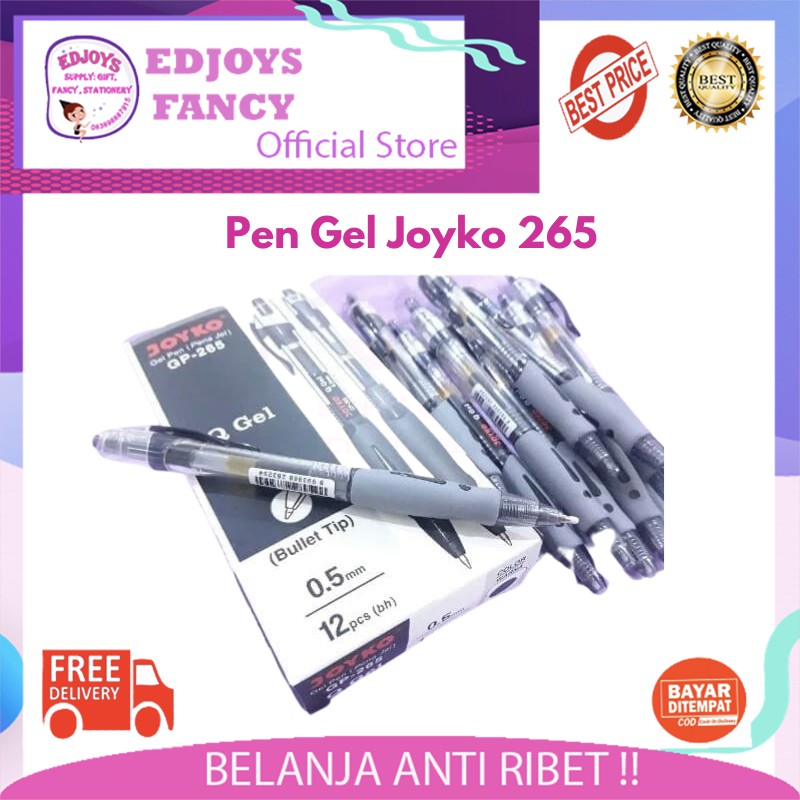 

Pen gel Pulpen gel Pena gel Ballpen gel Joyko Cetek gp-265 Q Gel dan Omega G1 isi 12pcs