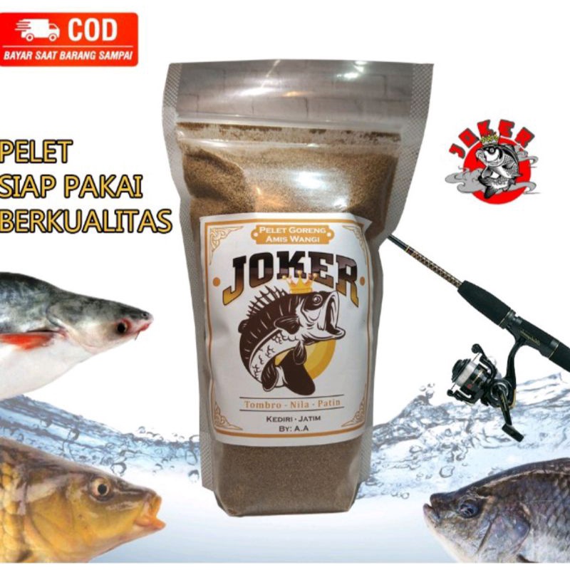 Umpan Pelet Goreng JOKER amis wangi ikan mas dan patin