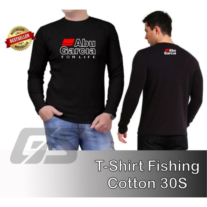 Kaos Pria Tukang Mancing Ikan Lengan panjang Bahan Katun dingin 30s