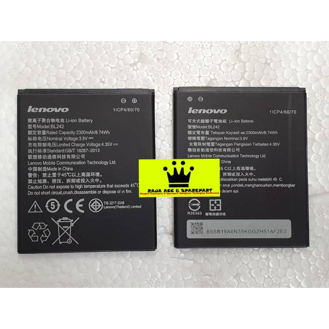 BATRE BATERAI LENOVO BL-242 FOR LENOVO A6000 ORIGINAL