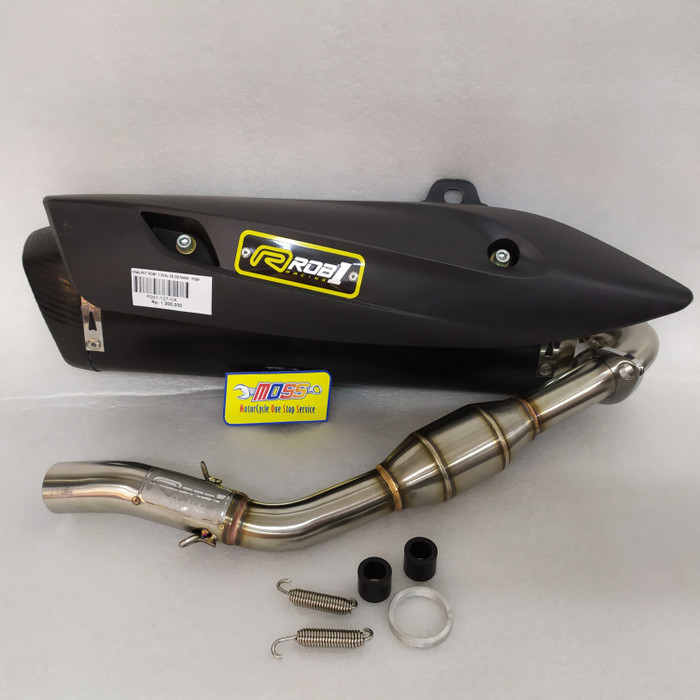 KNALPOT ROB1 STANDAR RACING POWER BOOM ROB1 TRIOVAL CARBON NMAX BLACK