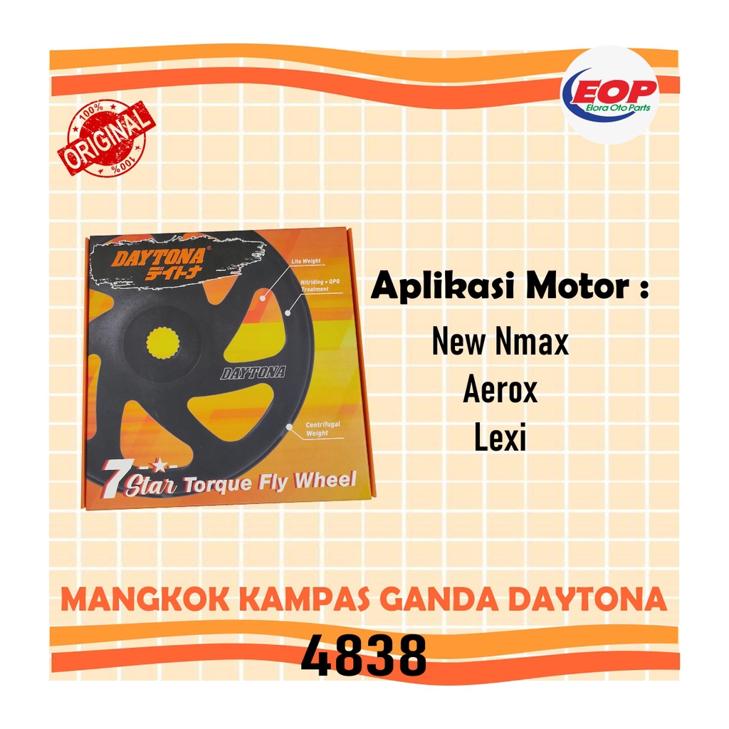 Terbaru!!! Mangkok Kampas Ganda Daytona - New Nmax - Aerox - Lexi  -  4838 Solusi Untuk Anti Gredek Motor Anda.