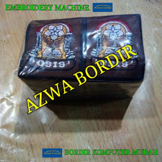 Badge osis / Bed Bordir / bed Osis SMA / Bed SMA Bordir / Logo SMA / Logo / Badge Murah