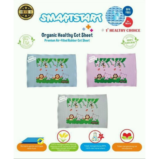 perlak karet bayi smartstart mastela alas ompol