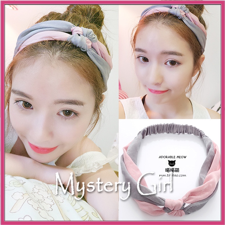 Mysterygirl - Jepit Rambut Bandana Bando Rambut Twilly Bag Polos Salur Bandana Simpul Ala Korea BANDANA KOREA Bando Bandana Simpul Korea Headband