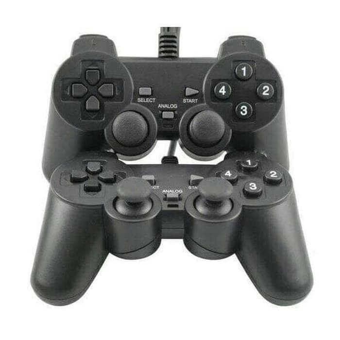 Stick PC Laptop Joystick Gamepad USB Double Dual Hitam Analog Getar