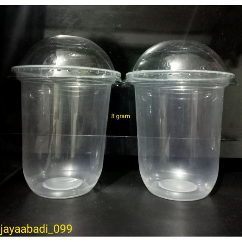 Jual Gelas Plastic Cup Pp 14 Oz U Round U Shape Boba Capsul Bulat Tutup Cembung Lid Dome 6333