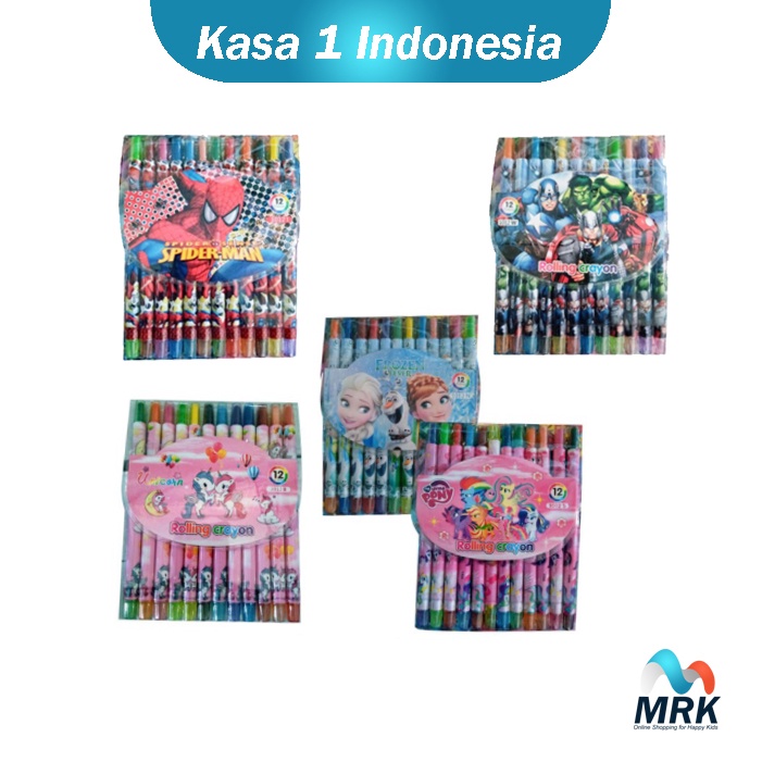 

1 PACK Krayon Putar Panjang untuk Menggambar Lokal SNI