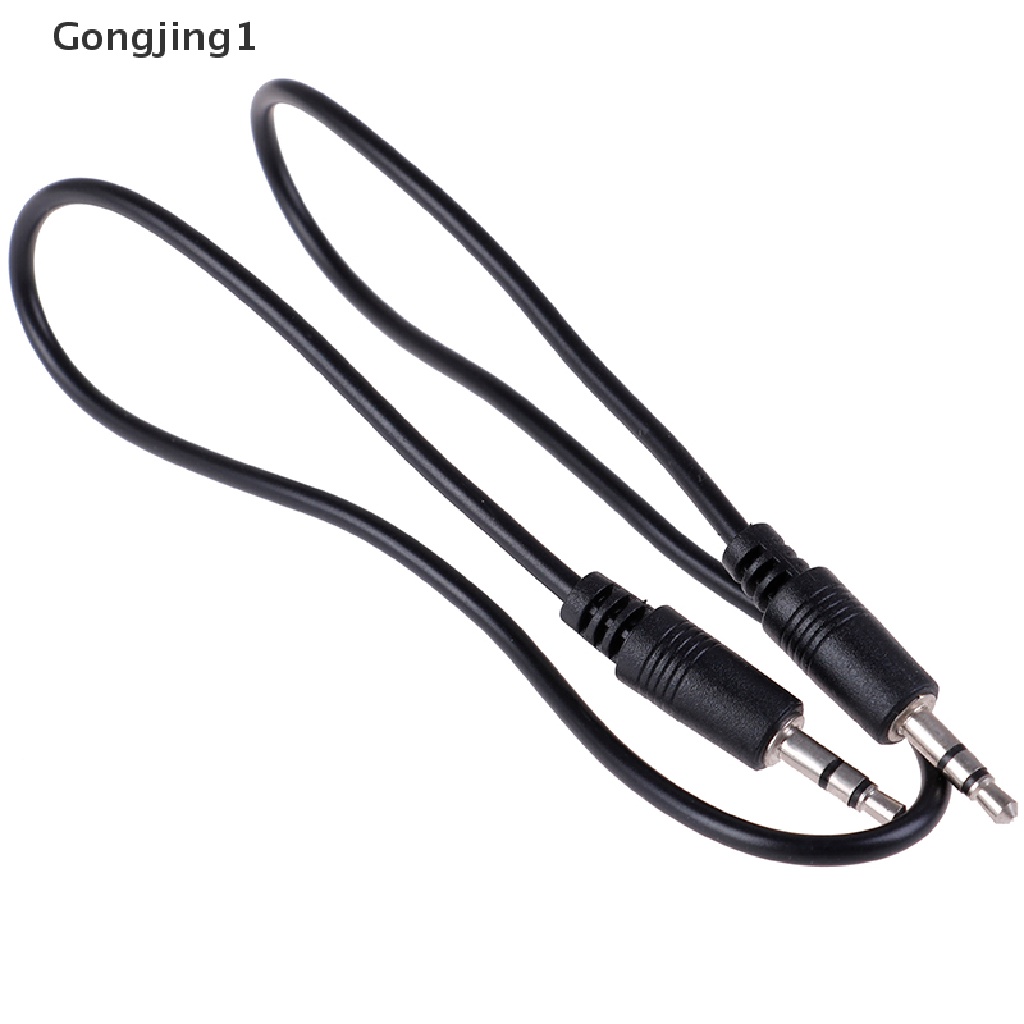 Gongjing1 1Pc Kabel aux audio stereo 3.5mm male Ke male Panjang 1m Untuk Mobil