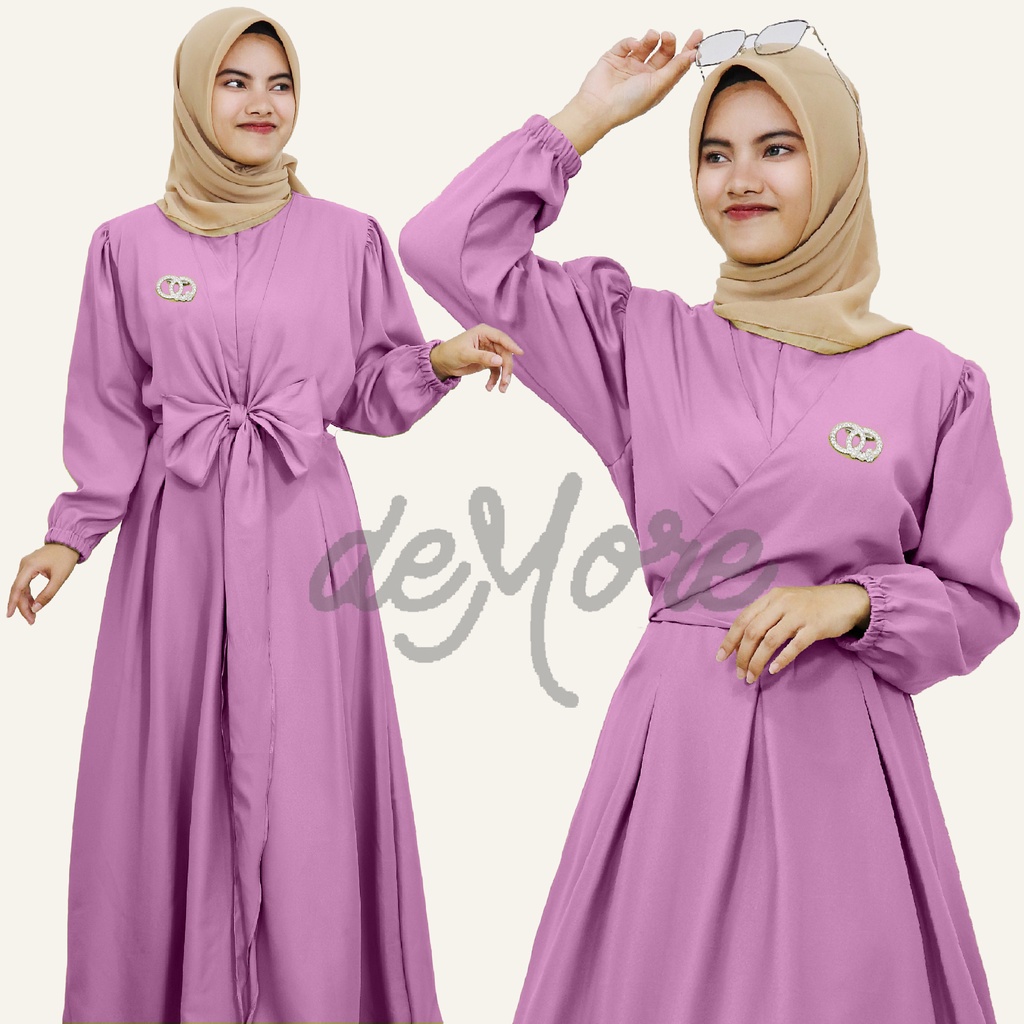 DRESS WANITA TERBARU GAMIS ASMARA BAHAN SHAKILA DEMORE