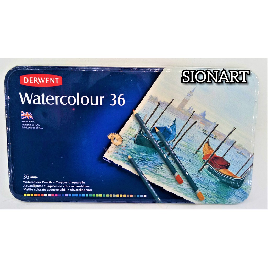 

DERWENT WATER COLOUR PENCILS TIN SET 36 COLOURS