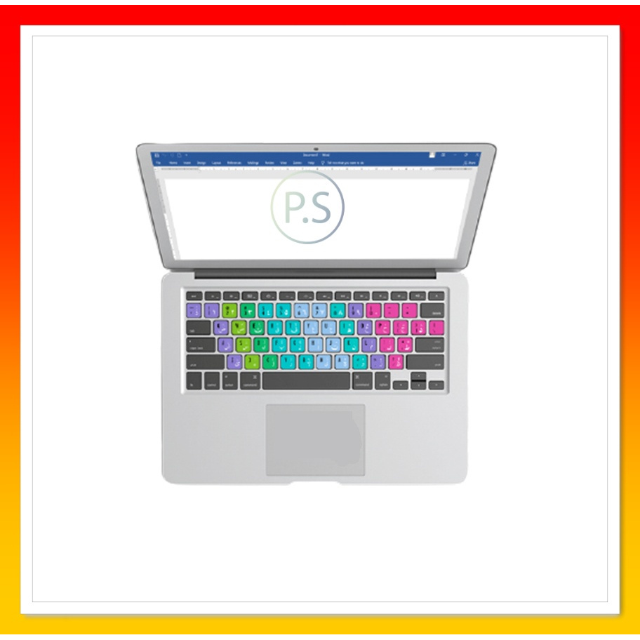 Stiker Keyboard Arab Sticker keyboard laptop dan komputer arabic Pelangi