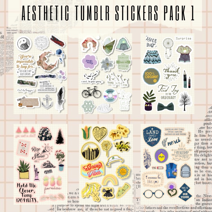 

[PART 1] Aesthetic Tumblr Stickers | stiker tumblr | stiker aesthetic | stike hp/laptop/jurnal/scrapbook | stiker murah